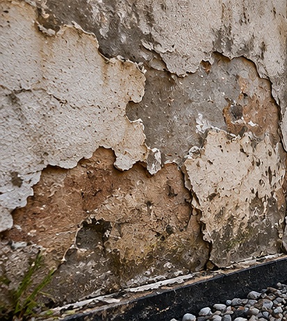 Rising damp before treatment
